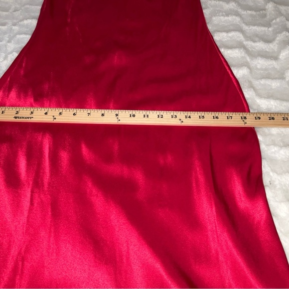 NWT Rumored Low Tide Maxi Slip Dress M Chili Pepper Red Dutchess Formal Long - Picture 9 of 10